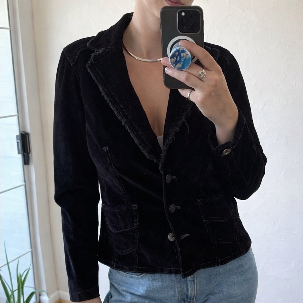Vintage black corduroy blazer jacket – Bandolino Blu